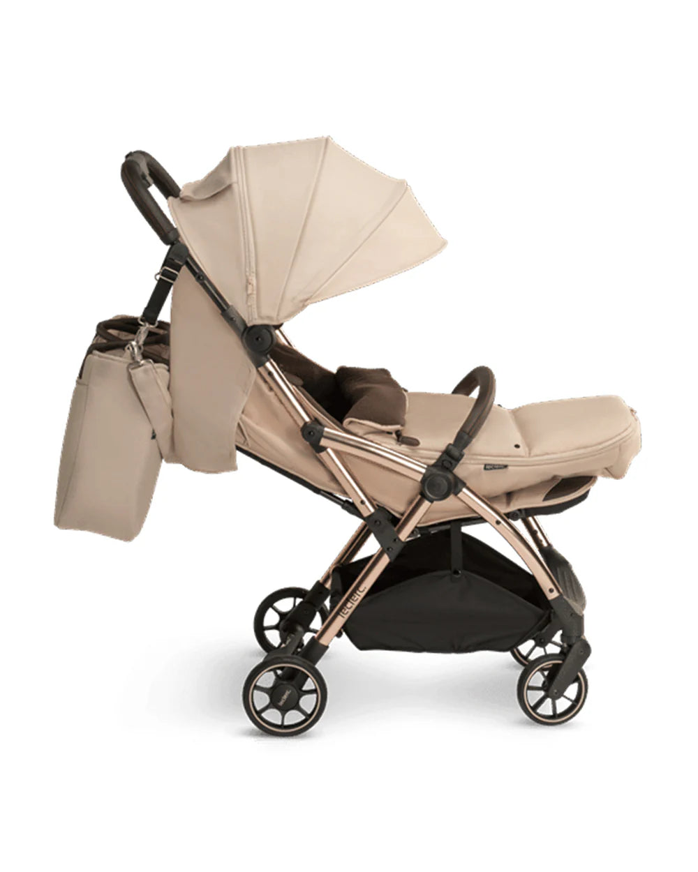 Leclerc Influencer Cabin Friendly Stroller-One Touch Fold-2 Years Warranty-For 6M to 5Y (Upto 22Kg)-Sand Chocolate