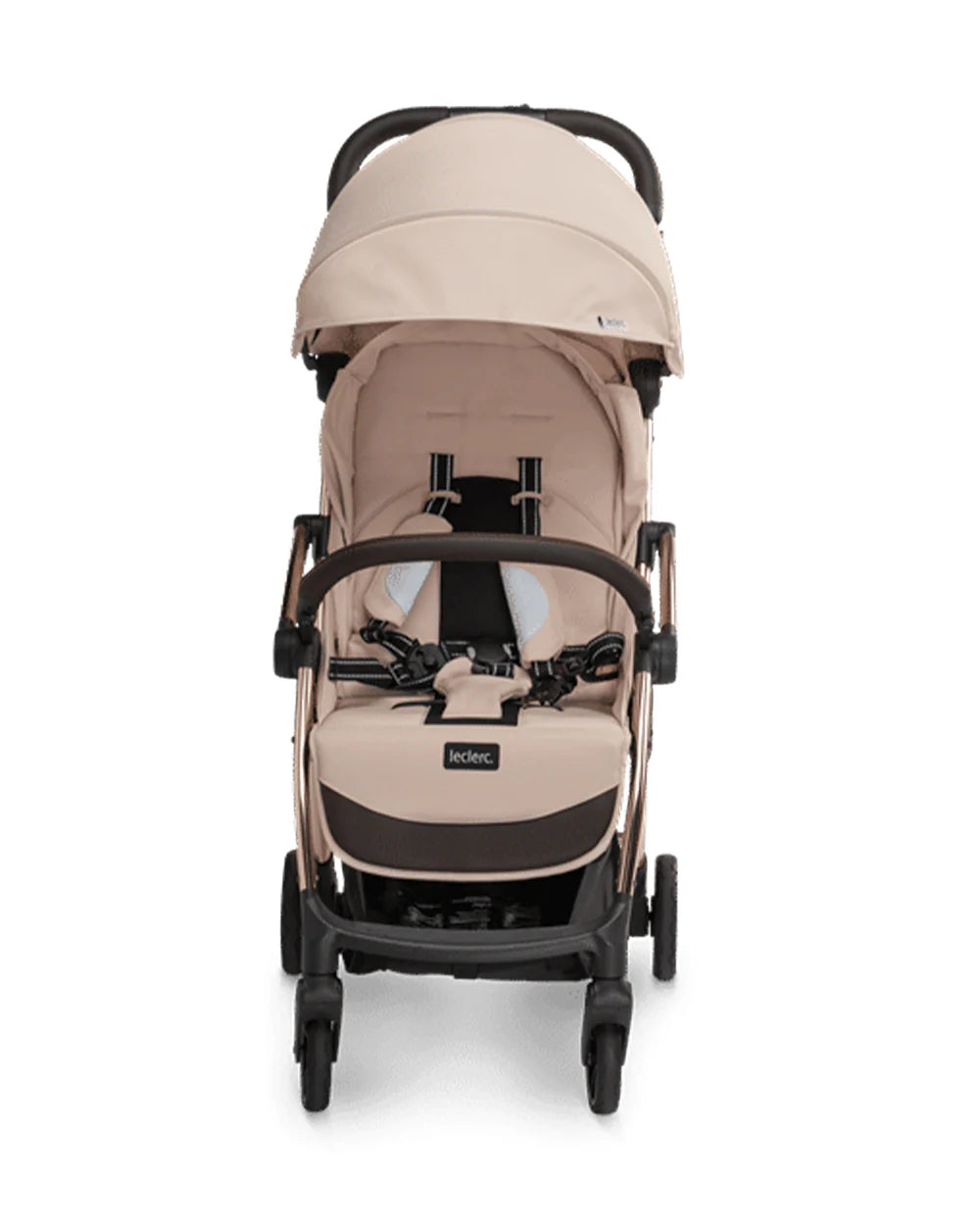 Leclerc Influencer Cabin Friendly Stroller-One Touch Fold-2 Years Warranty-For 6M to 5Y (Upto 22Kg)-Sand Chocolate