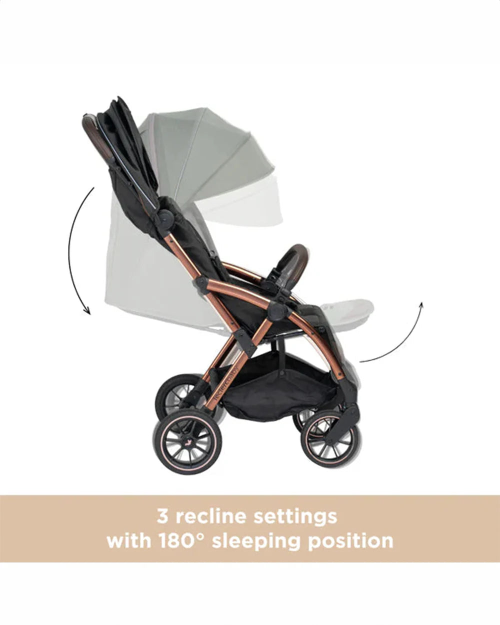 Leclerc Influencer XL Cabin Friendly Stroller-Large Frame and Wheels-2 Years Warranty-for 6M to 5Y (Upto 22Kg)-Black Brown