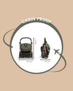 Leclerc Influencer XL Cabin Friendly Stroller-Large Frame and Wheels-2 Years Warranty-for 6M to 5Y (Upto 22Kg)-Army Green