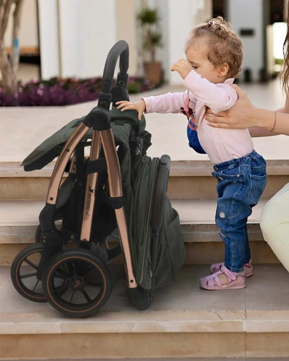 Leclerc Influencer XL Cabin Friendly Stroller-Large Frame and Wheels-2 Years Warranty-for 6M to 5Y (Upto 22Kg)-Army Green