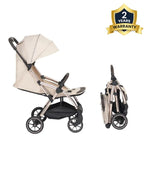Leclerc Influencer XL Cabin Friendly Stroller-Large Frame and Wheels-2 Years Warranty-for 6M to 5Y (Upto 22Kg)-Sand Chocolate
