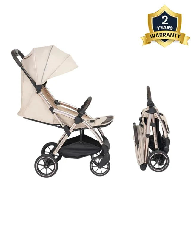 Leclerc Influencer XL Cabin Friendly Stroller-Large Frame and Wheels-2 Years Warranty-for 6M to 5Y (Upto 22Kg)-Sand Chocolate