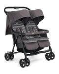 Joie Aire Twin Baby Stroller-Reversible Seat Liners-Automatic Fold Lock-Pram for 0 to 3Y (Upto 15 Kg Each Seat)-Dark Pewter