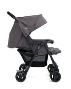 Joie Aire Twin Baby Stroller-Reversible Seat Liners-Automatic Fold Lock-Pram for 0 to 3Y (Upto 15 Kg Each Seat)-Dark Pewter