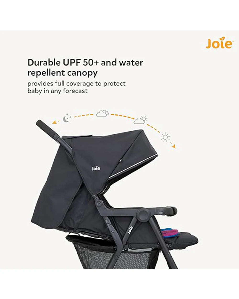 Joie Aire Twin Baby Stroller-Reversible Seat Liners-Automatic Fold Lock-Pram for 0 to 3Y (Upto 15 Kg Each Seat)-Dark Pewter