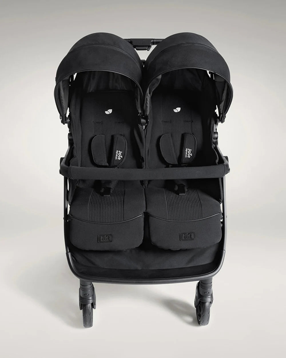 Joie Estrella Twin Stroller-Individually Adjustable Near Flat Reclining Seat-One Hand Fold-2 Years Warranty-Eclipse
