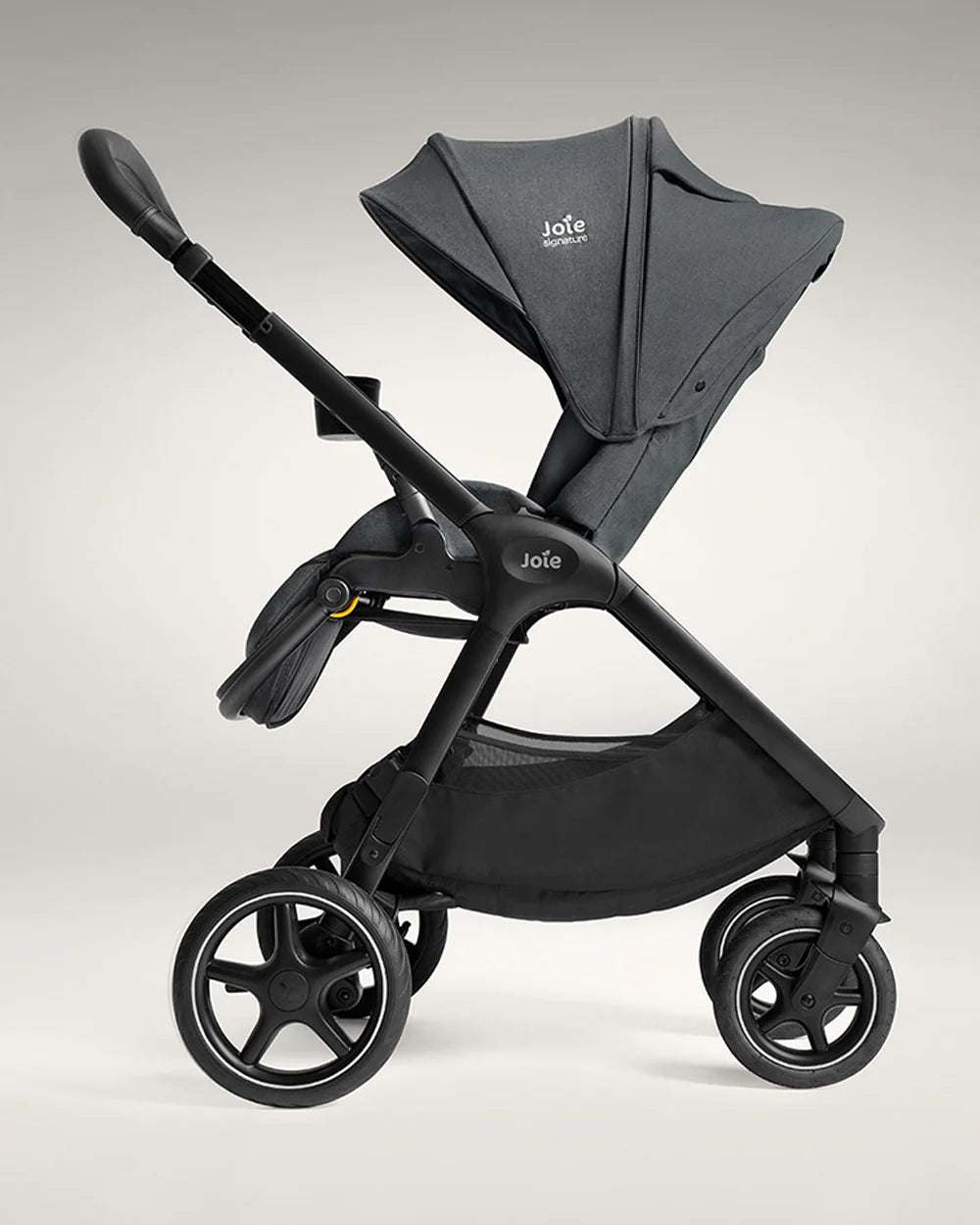 Joie Finiti Baby Stroller-Height Adjustable Handle Height-Reversible & Flat Reclining Seat-Travel System Compatible-2 Years Warranty-For 0 to 4Y (Upto 22 Kg)-Ebony