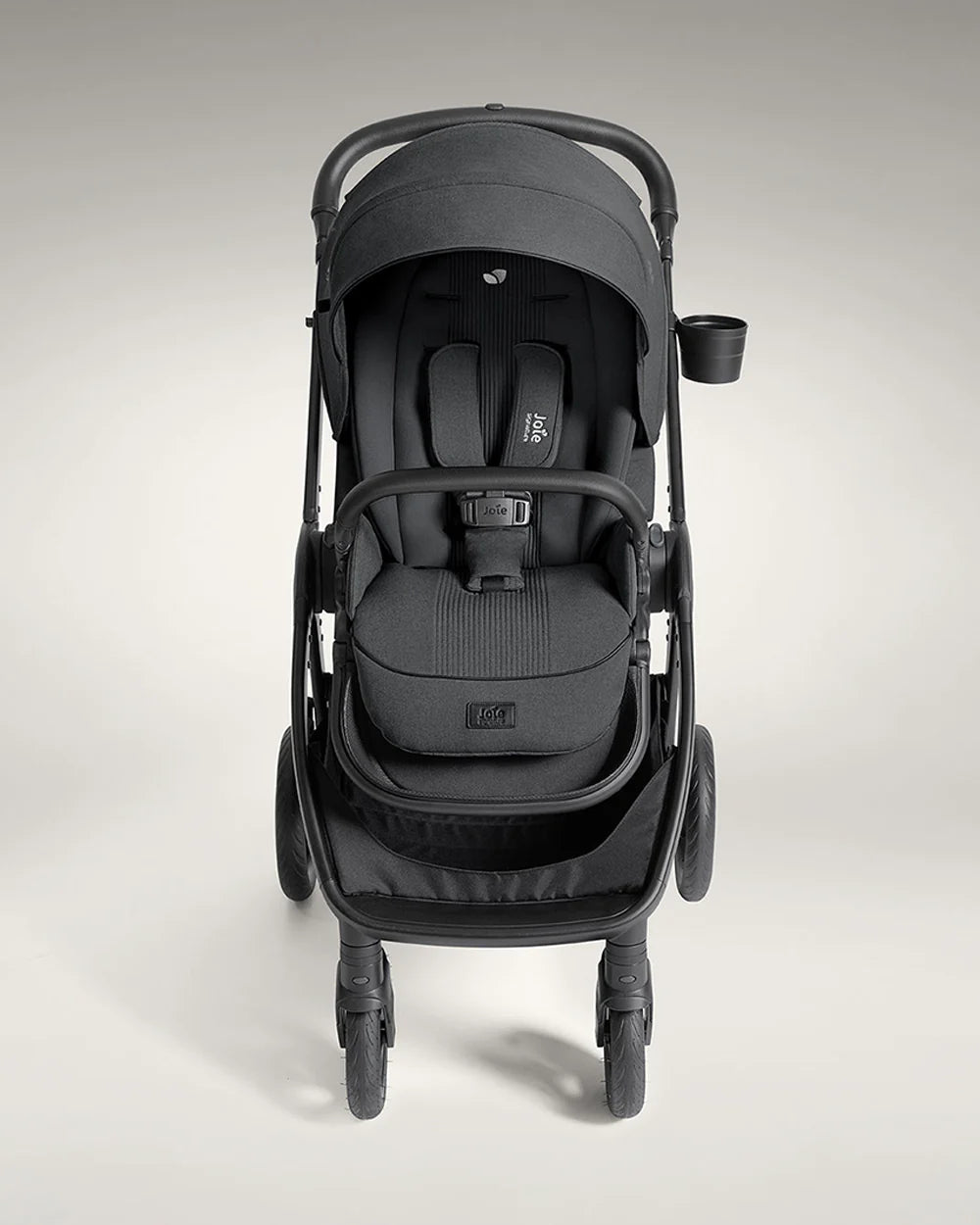 Joie Finiti Baby Stroller-Height Adjustable Handle Height-Reversible & Flat Reclining Seat-Travel System Compatible-2 Years Warranty-For 0 to 4Y (Upto 22 Kg)-Ebony
