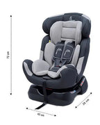 R for Rabbit Jack N Jill Grand-Baby Car Seat-Convertible (Front & Rear Facing)-Side Impact Protection-For 0 to 7Y (Upto 25Kg)-Grey