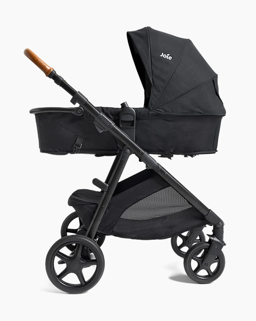 Joie Ginger Stroller-Converts into Pramette (Carry Cot)-Height Adjustable & Parent Handle Bar-Reversible & Flat Reclining Seat-2 Years Warranty-Pram For 0 to 4Y (Upto 22 Kg)-Shale