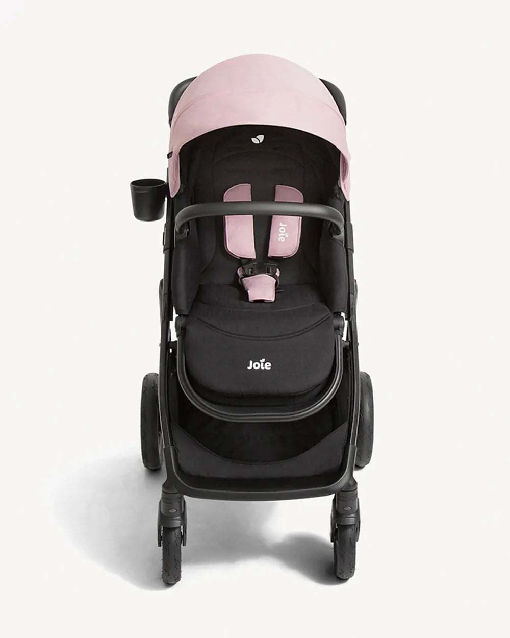 Joie Hazel Baby Stroller-Height Adjustable Seat & Parent Handle Bar-Reversible & Flat Reclining Seat-Car Seat Compatible-2 Years Warranty-For 0 to 4Y (Upto 22 kg)-Blush