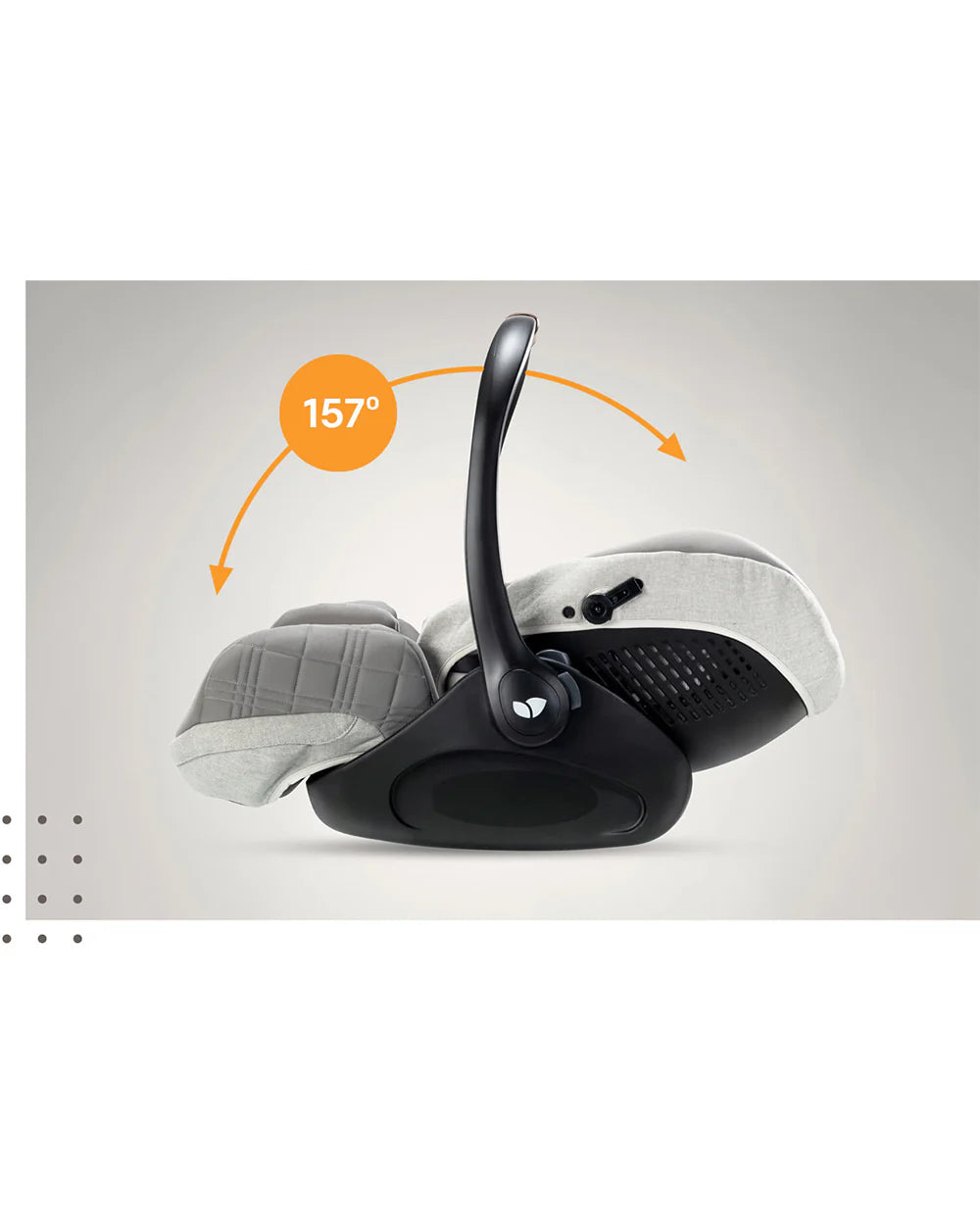 Joie i-Level Recline Baby Car Seat-Rear Facing-90 Degree Spinning-For 0 to 15M (Upto 13 Kg)-Eclipse