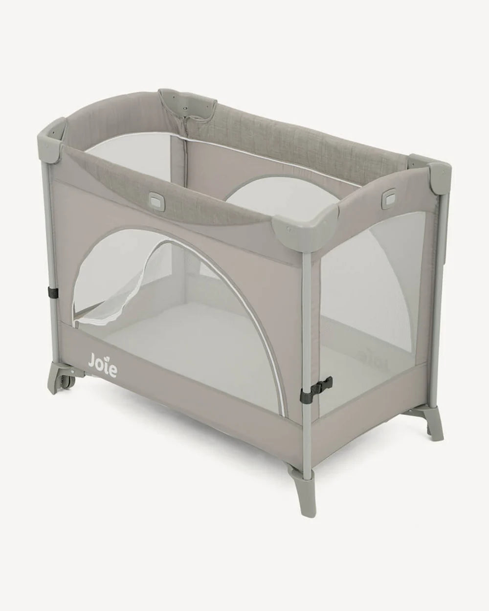 Joie Kubbie Sleep Bedside Crib & Travel Cot-With Removable Mattress-Compact Fold-Includes Travel Bag-Satellite-For 0 to 36M