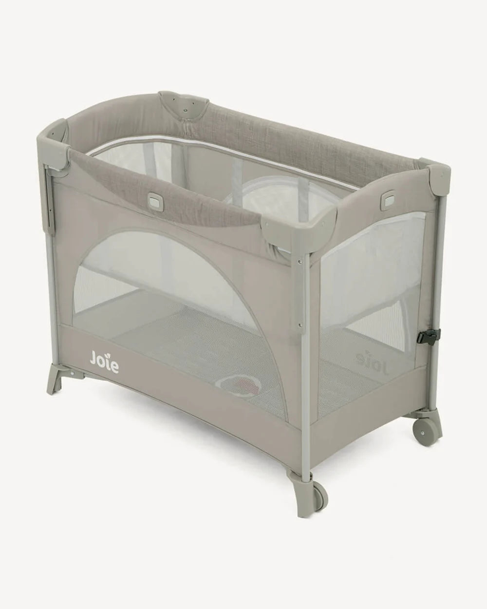 Joie Kubbie Sleep Bedside Crib & Travel Cot-With Removable Mattress-Compact Fold-Includes Travel Bag-Satellite-For 0 to 36M
