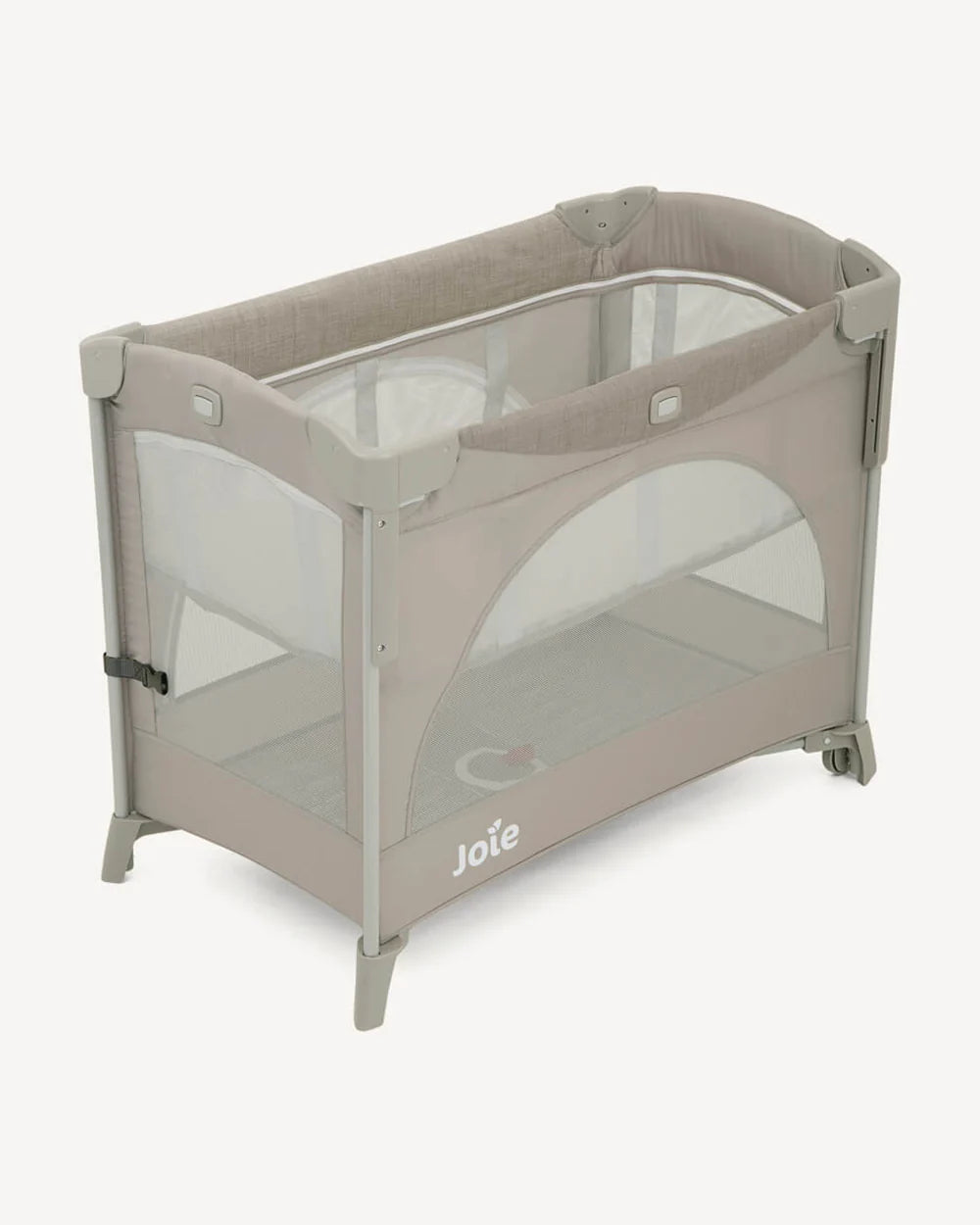 Joie Kubbie Sleep Bedside Crib & Travel Cot-With Removable Mattress-Compact Fold-Includes Travel Bag-Satellite-For 0 to 36M