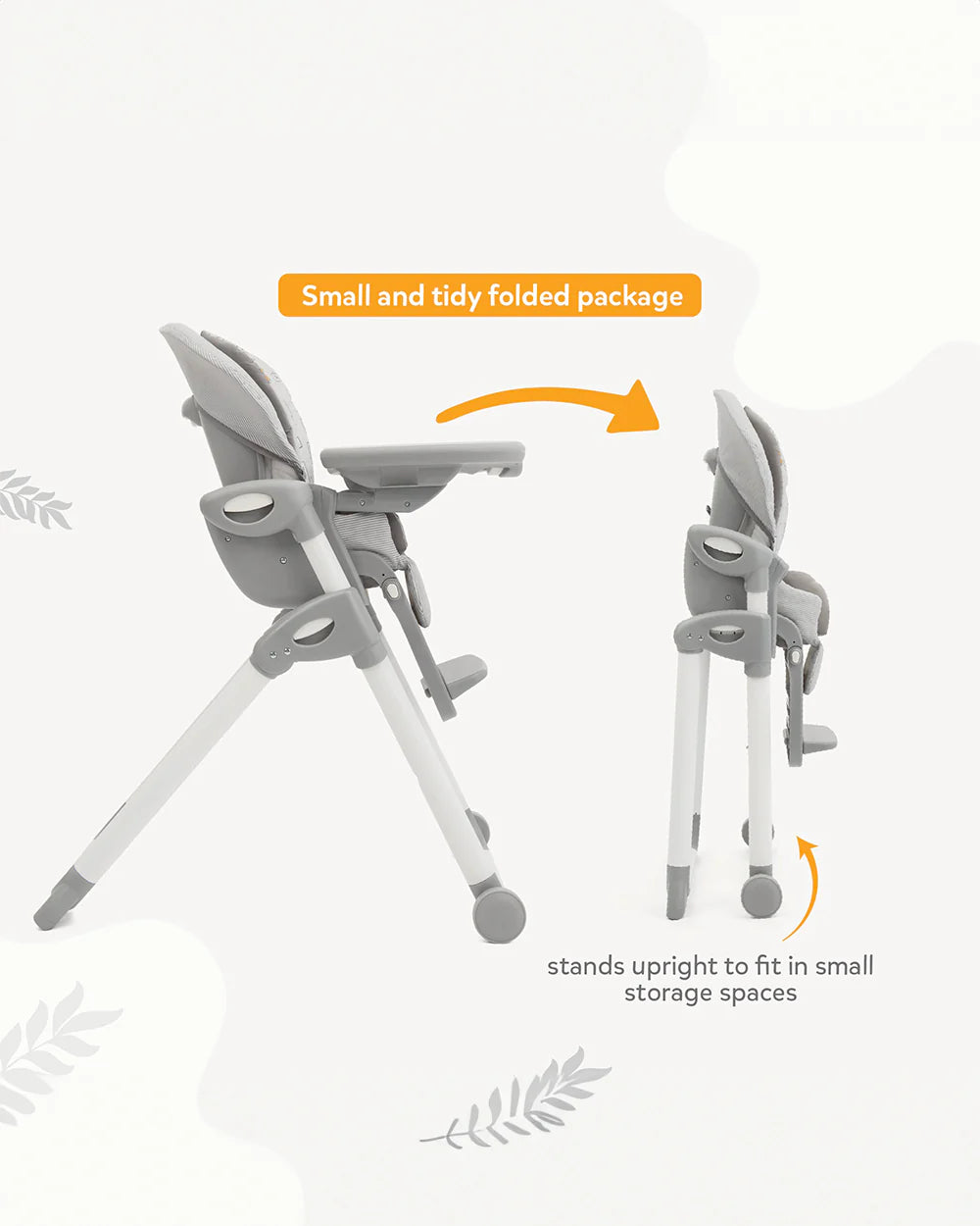 Joie Multiply 6in1 Baby High Chair-5 Level Height Adjustments With 3 Position Adjustable Tray-Convertible To Booster Seat & Mini Table-For 0 to 6Y (Upto 27Kg)-Walnunt Wood