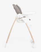 Joie Multiply 6in1 Baby High Chair-5 Level Height Adjustments With 3 Position Adjustable Tray-Convertible To Booster Seat & Mini Table-For 0 to 6Y (Upto 27Kg)-Walnunt Wood