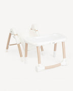 Joie Multiply 6in1 Baby High Chair-5 Level Height Adjustments With 3 Position Adjustable Tray-Convertible To Booster Seat & Mini Table-For 0 to 6Y (Upto 27Kg)-Walnunt Wood