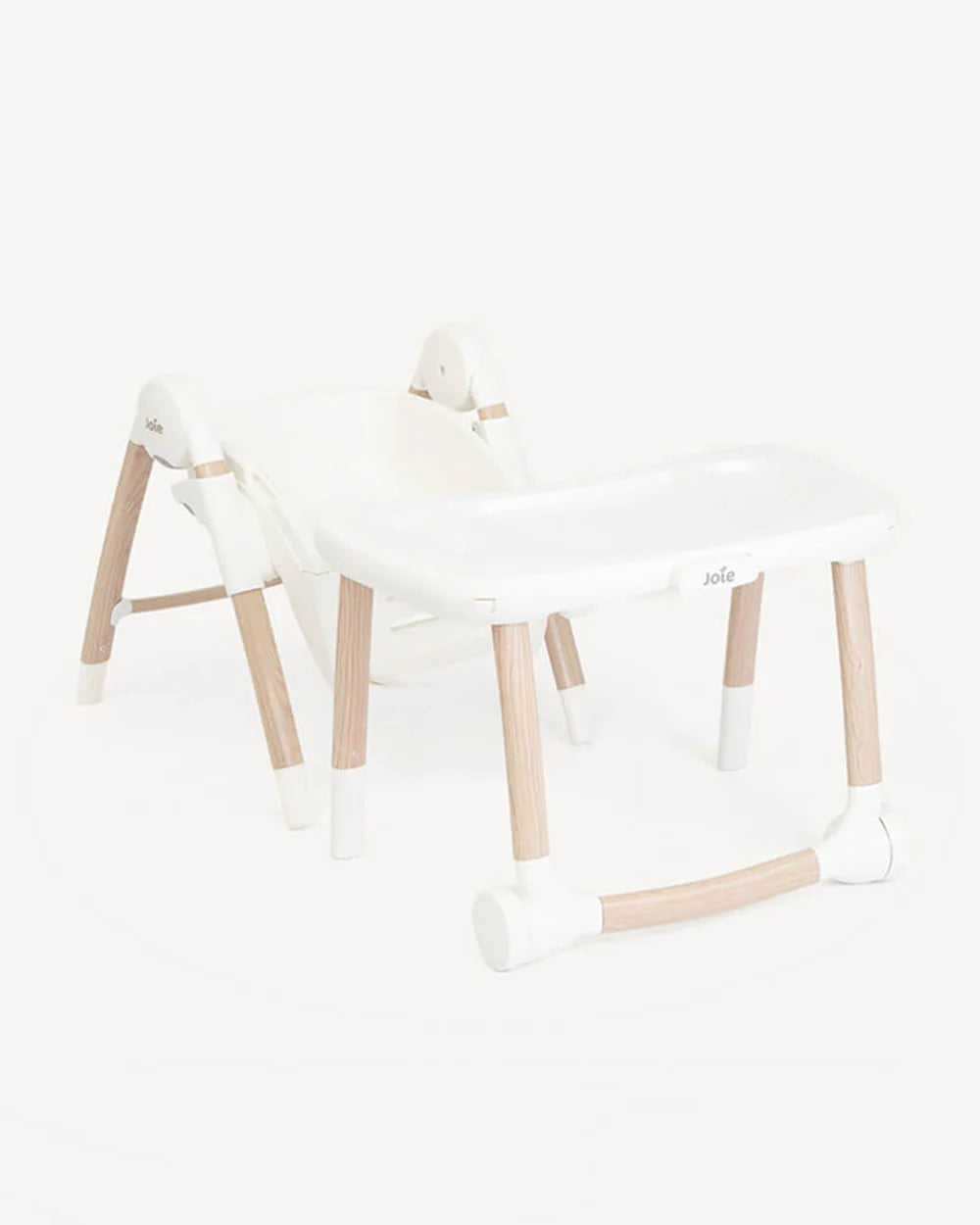 Joie Multiply 6in1 Baby High Chair-5 Level Height Adjustments With 3 Position Adjustable Tray-Convertible To Booster Seat & Mini Table-For 0 to 6Y (Upto 27Kg)-Walnunt Wood