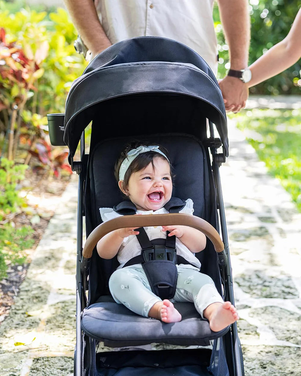 Joie Nutmeg Cabin Friendly Stroller-One Hand Fold-Near Flat Reclining Seat-Car Seat Compatible-2 Years Warranty-For 0 to 4Y (Upto 22 Kg)-Evergreen