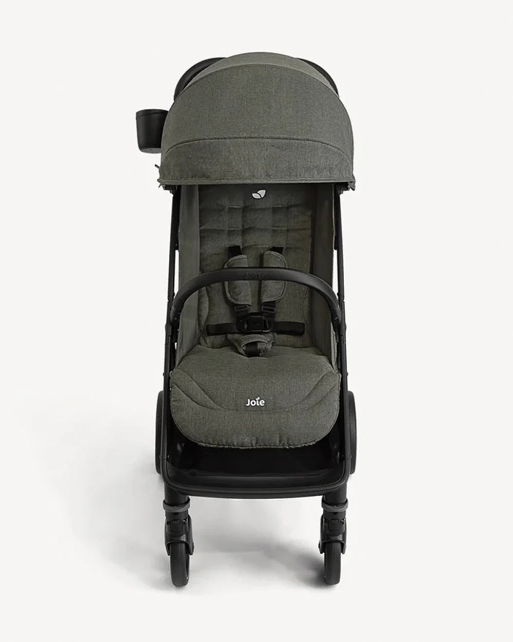 Joie Nutmeg Cabin Friendly Stroller-One Hand Fold-Near Flat Reclining Seat-Car Seat Compatible-2 Years Warranty-For 0 to 4Y (Upto 22 Kg)-Evergreen