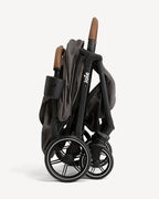 Joie Nutmeg Cabin Friendly Stroller-One Hand Fold-Near Flat Reclining Seat-Car Seat Compatible-2 Years Warranty-For 0 to 4Y (Upto 22 Kg)-Thunder