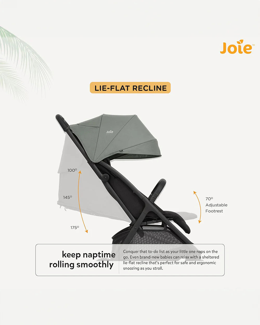 Joie Pact Pro Cabin Friendly Stroller-One Hand Fold-Flat Reclining Seat-Travel System Compatible-2 Years Warranty-Pram for 0 to 4Y (Upto 22 Kg)-Abyss