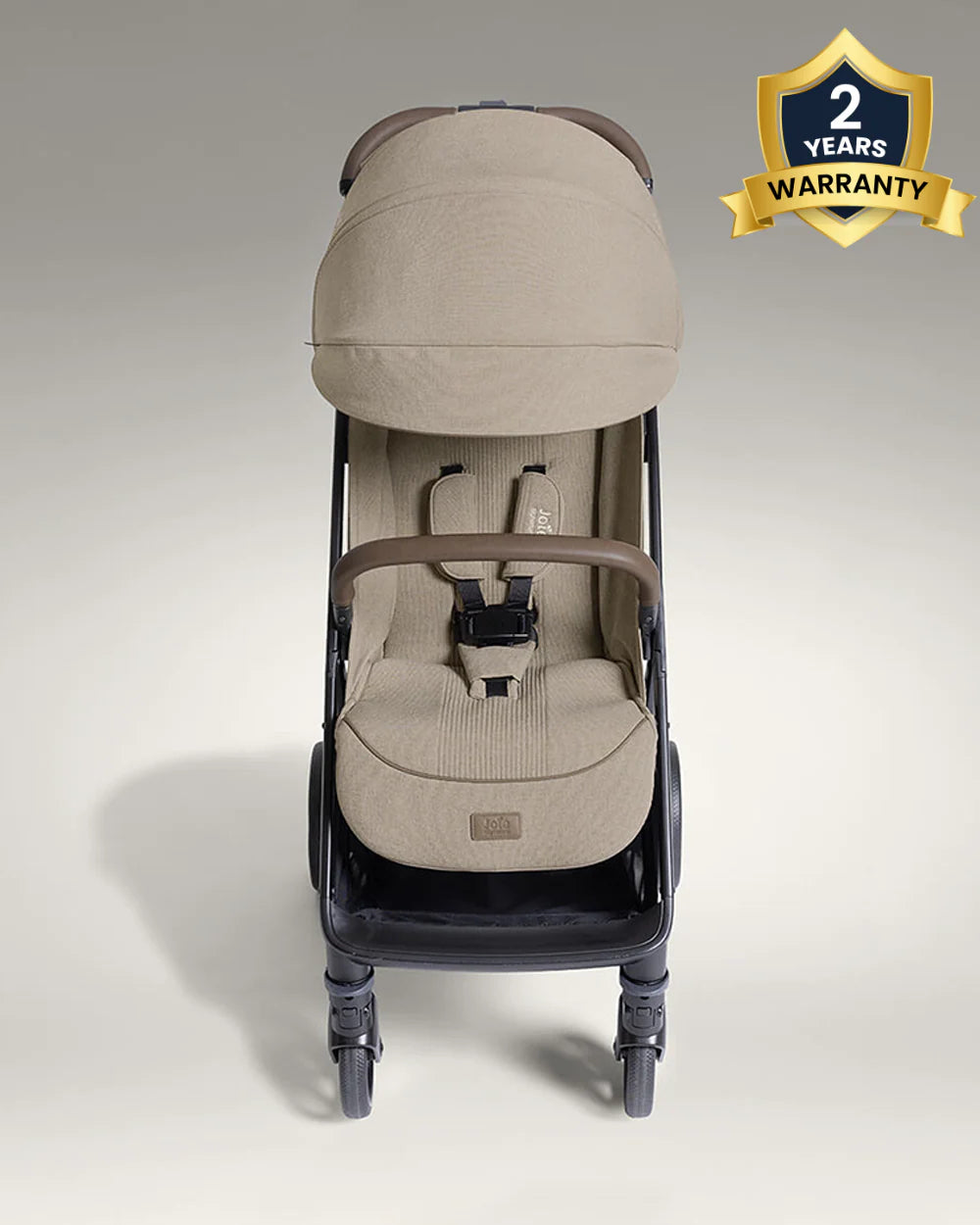 Joie Parcel LX Lightweight Stroller-One Hand Fold-Flat Reclining Seat-Car Seat Compatible-Mesh Window On Canopy-2 Years Warranty-For 0 to 4Y (Upto 22 Kg)-Sandstone