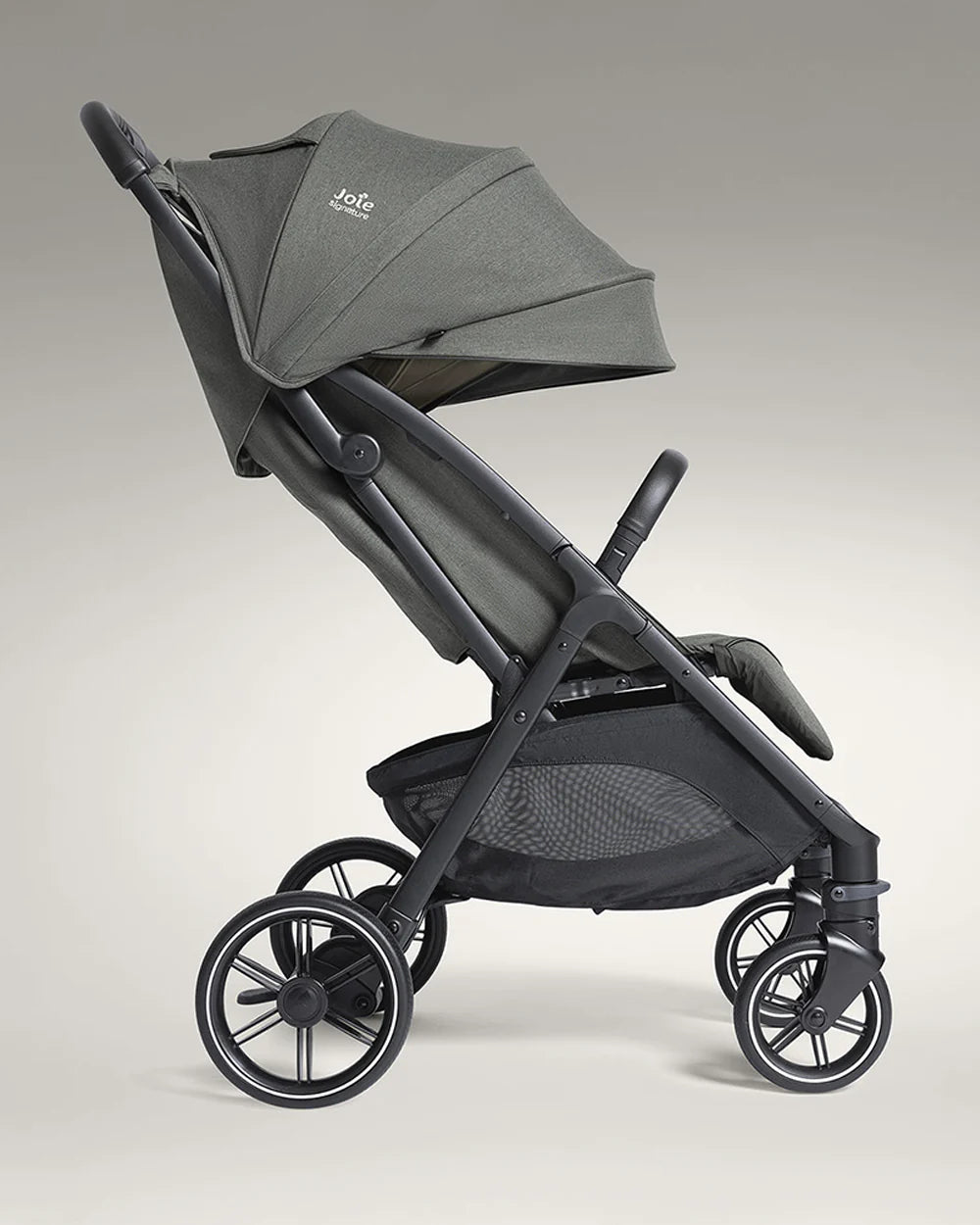 Joie Parcel LX Lightweight Stroller-One Hand Fold-Flat Reclining Seat-Car Seat Compatible-Mesh Window On Canopy-2 Years Warranty-For 0 to 4Y (Upto 22 Kg)-Evergreen