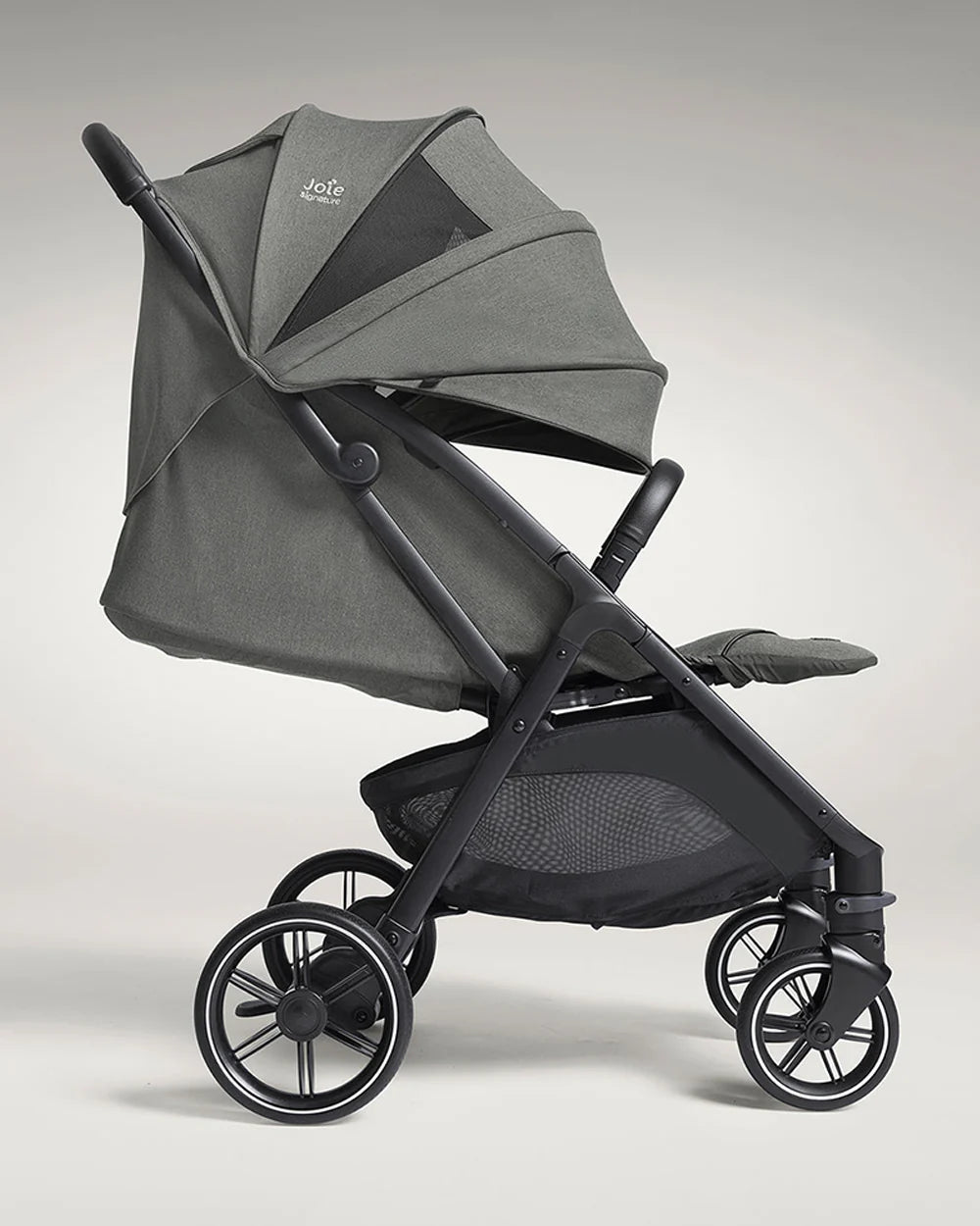 Joie Parcel LX Lightweight Stroller-One Hand Fold-Flat Reclining Seat-Car Seat Compatible-Mesh Window On Canopy-2 Years Warranty-For 0 to 4Y (Upto 22 Kg)-Evergreen