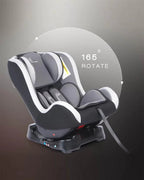 R for Rabbit Jack N Jill-Baby Car Seat-Convertible (Front & Rear Facing)-3 Position Recline-For 0 to 5Y (Upto 18Kg)-Black Grey