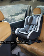 R for Rabbit Jack N Jill-Baby Car Seat-Convertible (Front & Rear Facing)-3 Position Recline-For 0 to 5Y (Upto 18Kg)-Black Grey