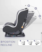 R for Rabbit Jack N Jill-Baby Car Seat-Convertible (Front & Rear Facing)-3 Position Recline-For 0 to 5Y (Upto 18Kg)-Black Grey