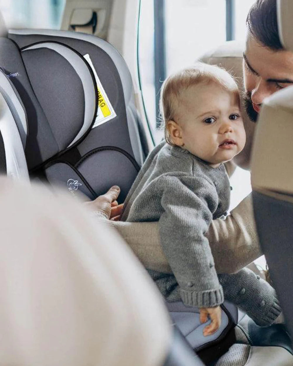 R for Rabbit Jack N Jill-Baby Car Seat-Convertible (Front & Rear Facing)-3 Position Recline-For 0 to 5Y (Upto 18Kg)-Black Grey