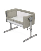 Joie Roomie Glide Bedside Crib-Single Hand Glide-With Removable Mattress & 4 Lockable Wheels-11 Height Adjustments-Dual Mesh Windows-For 0 to 6M (Upto 9 kg)-Almond