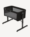 Joie Roomie Glide Bedside Crib-Single Hand Glide-With Removable Mattress & 4 Lockable Wheels-11 Height Adjustments-Dual Mesh Windows-For 0 to 6M (Upto 9 kg)-Shale
