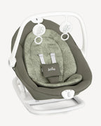 Joie Sansa 2 in 1 Baby Bouncer & Rocker-3 Position Recline-Multi Motion Soother Sways Side to Side-With Toy Bar & Two Plush Toys-For 0 to 9 Kg-Palm