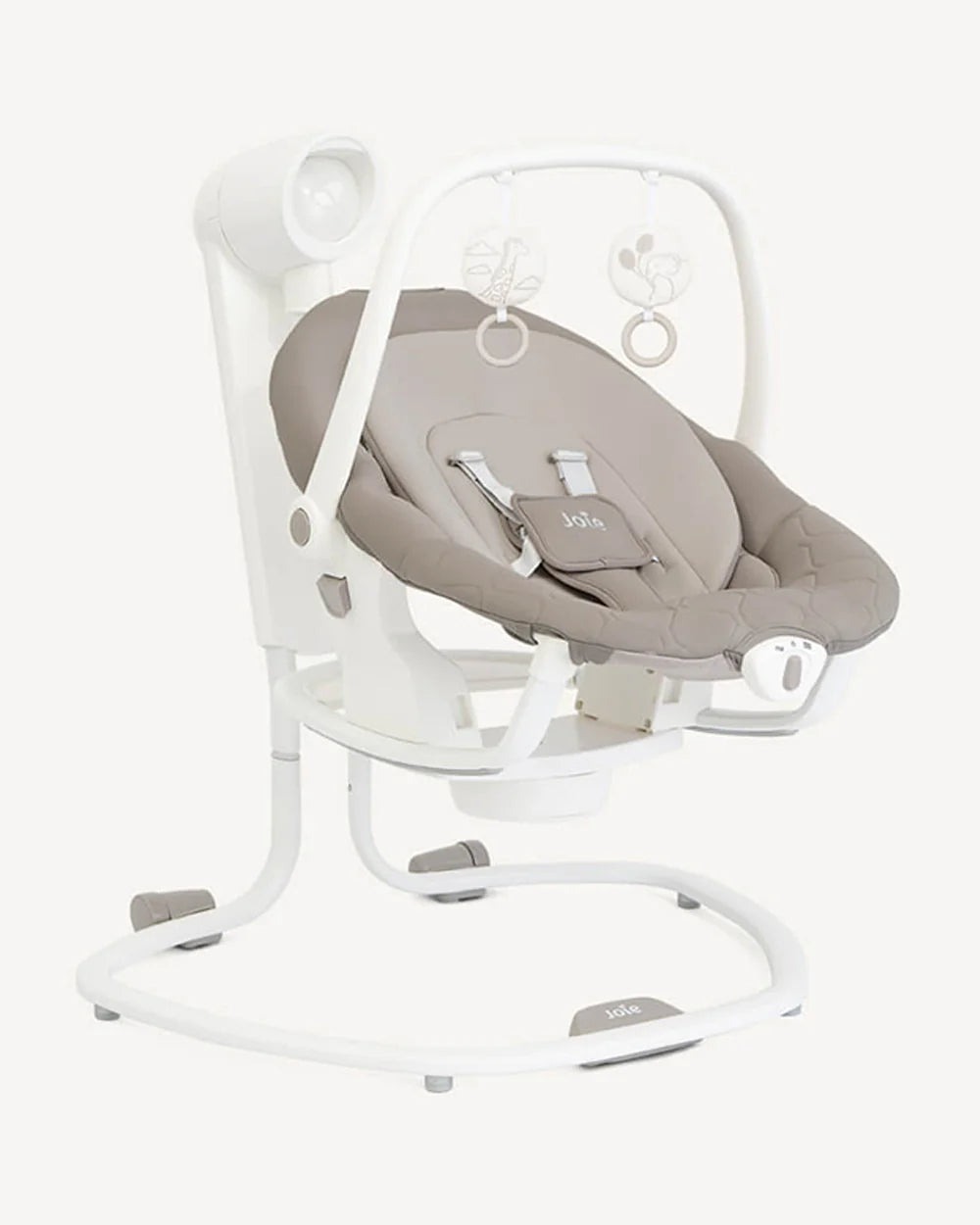 Joie Serina 2in1 Baby Swing & Rocker-6 Swing Speeds-3 Positions Recline-With Toy Bar-2 Years Warranty-For 0 to 9 Kg-Walnut