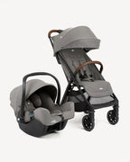 Joie Pact Pro Lightweight Stroller & i-Snug 2 Car Seat Travel System-Stroller Features (One Hand Fold, Upto Upto 22 Kg)-Car Seat Features (Adjustable Headrest, Upto 13 Kg)-Pebble