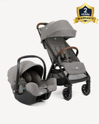Joie Pact Pro Lightweight Stroller & i-Snug 2 Car Seat Travel System-Stroller Features (One Hand Fold, Upto Upto 22 Kg)-Car Seat Features (Adjustable Headrest, Upto 13 Kg)-Pebble