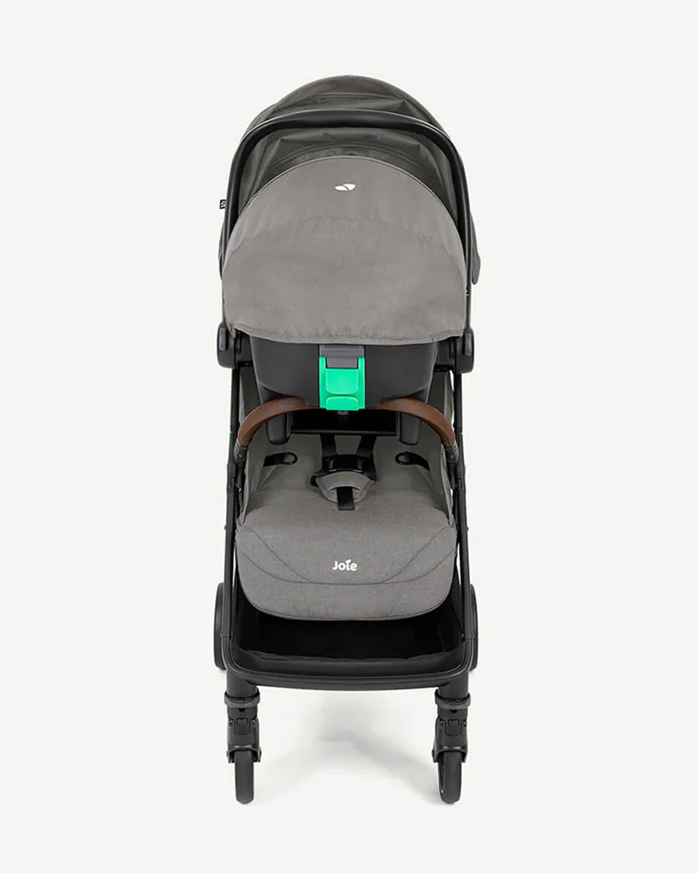 Joie Pact Pro Lightweight Stroller & i-Snug 2 Car Seat Travel System-Stroller Features (One Hand Fold, Upto Upto 22 Kg)-Car Seat Features (Adjustable Headrest, Upto 13 Kg)-Pebble