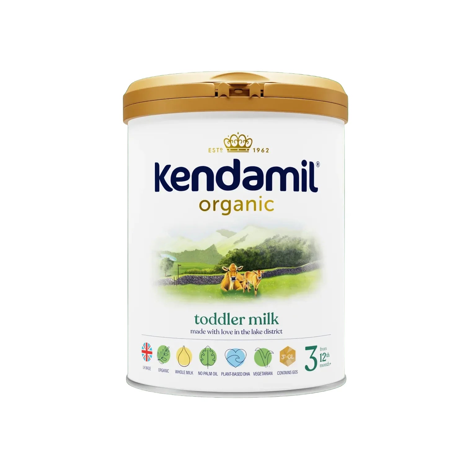Kendamil Organic Toddler Milk Formula Stage 3 - 800G, 1-3 Years