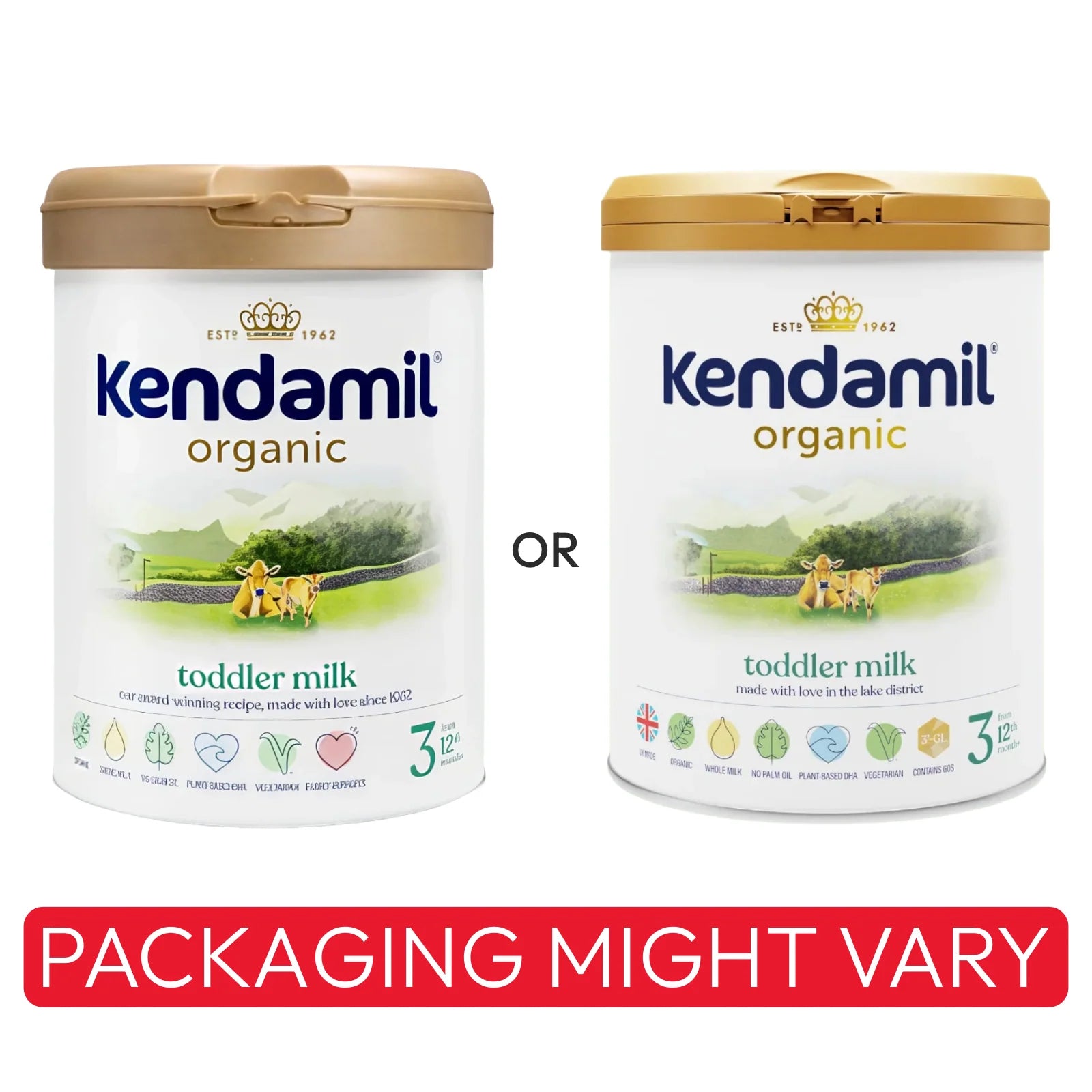 Kendamil Organic Toddler Milk Formula Stage 3 - 800G, 1-3 Years