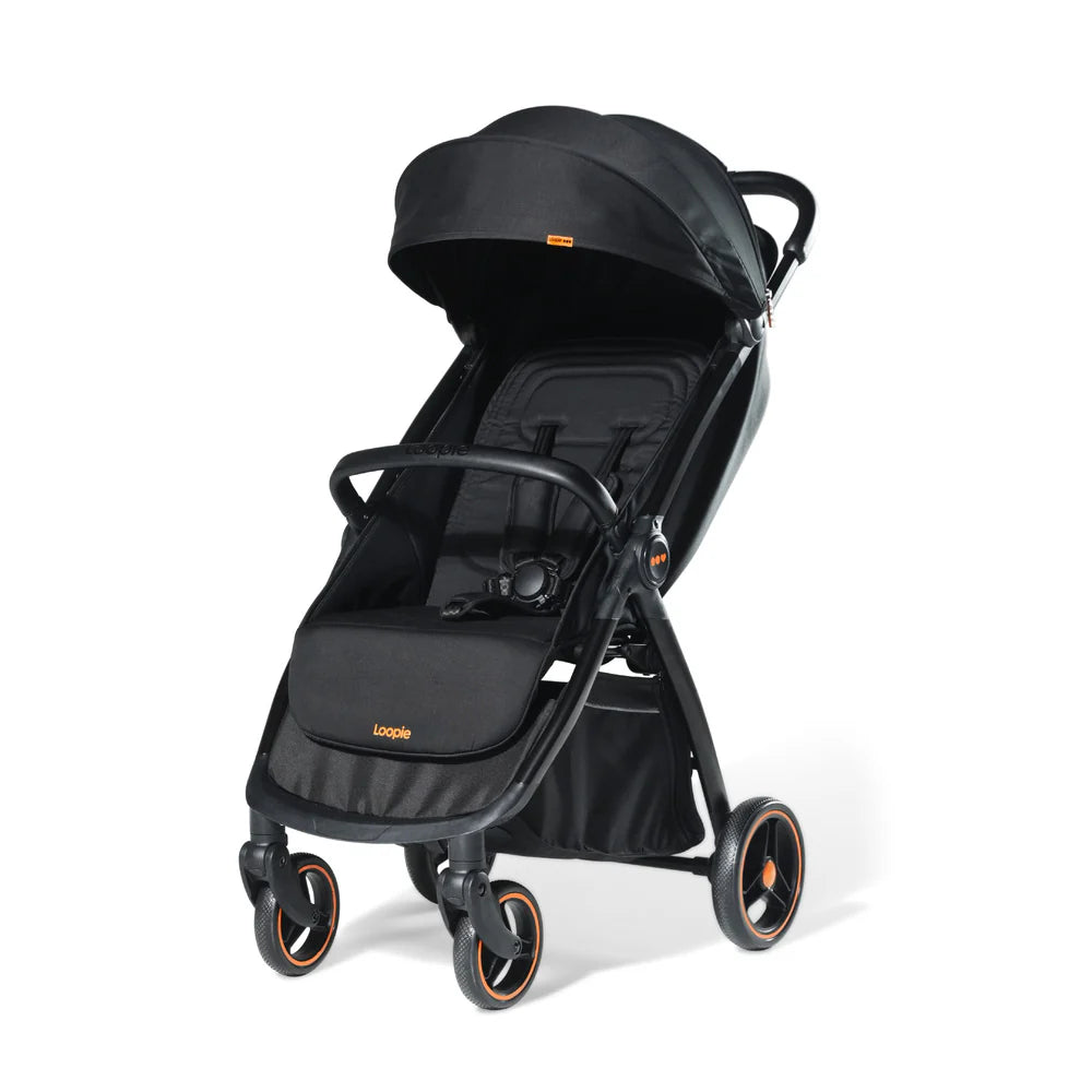 Loopie Hop Travel Friendly Stroller - Charcoal Black