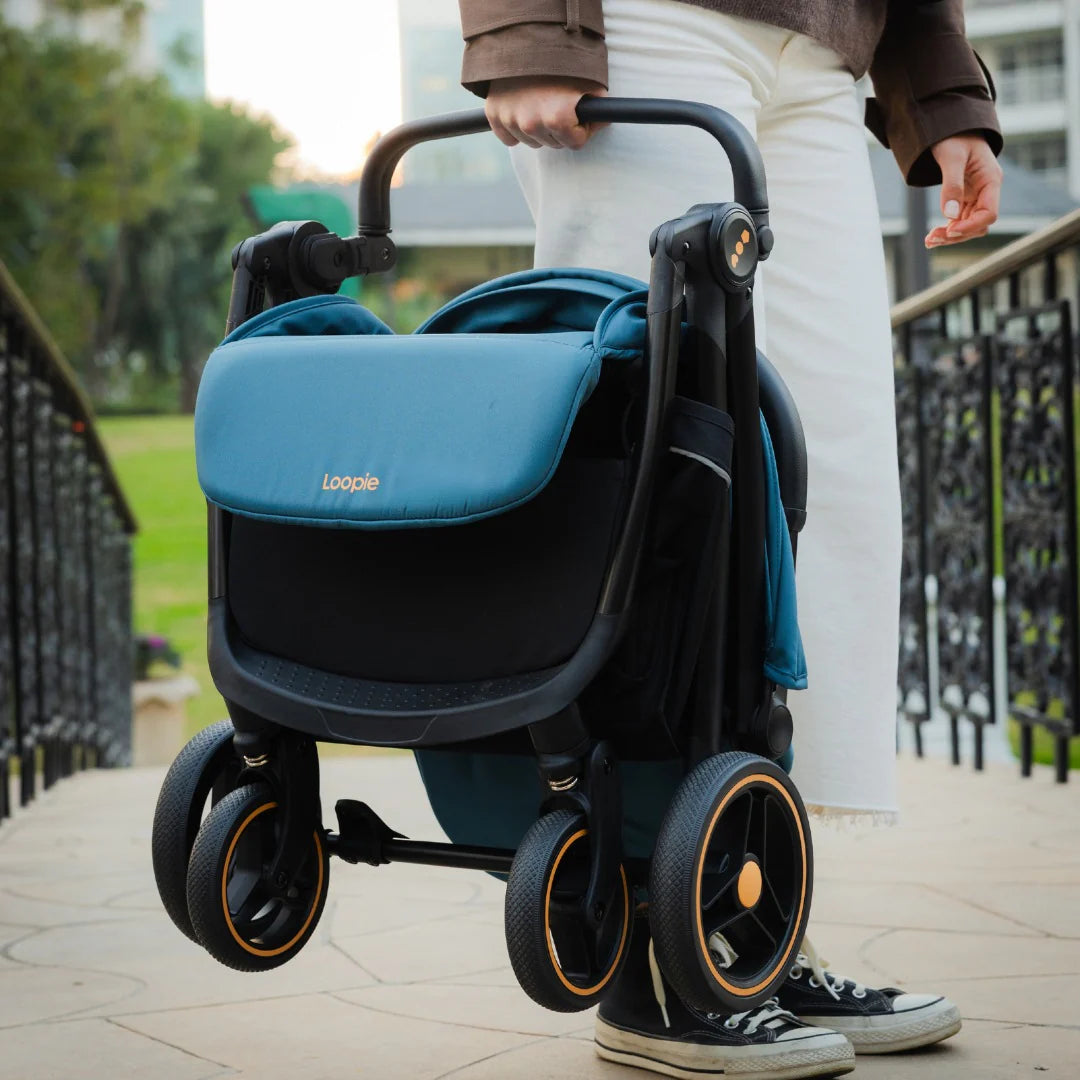 Loopie Hop Travel Friendly Stroller Blue Jade
