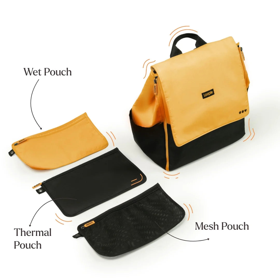 Loopie Robin Diaper Bag Sunset Orange