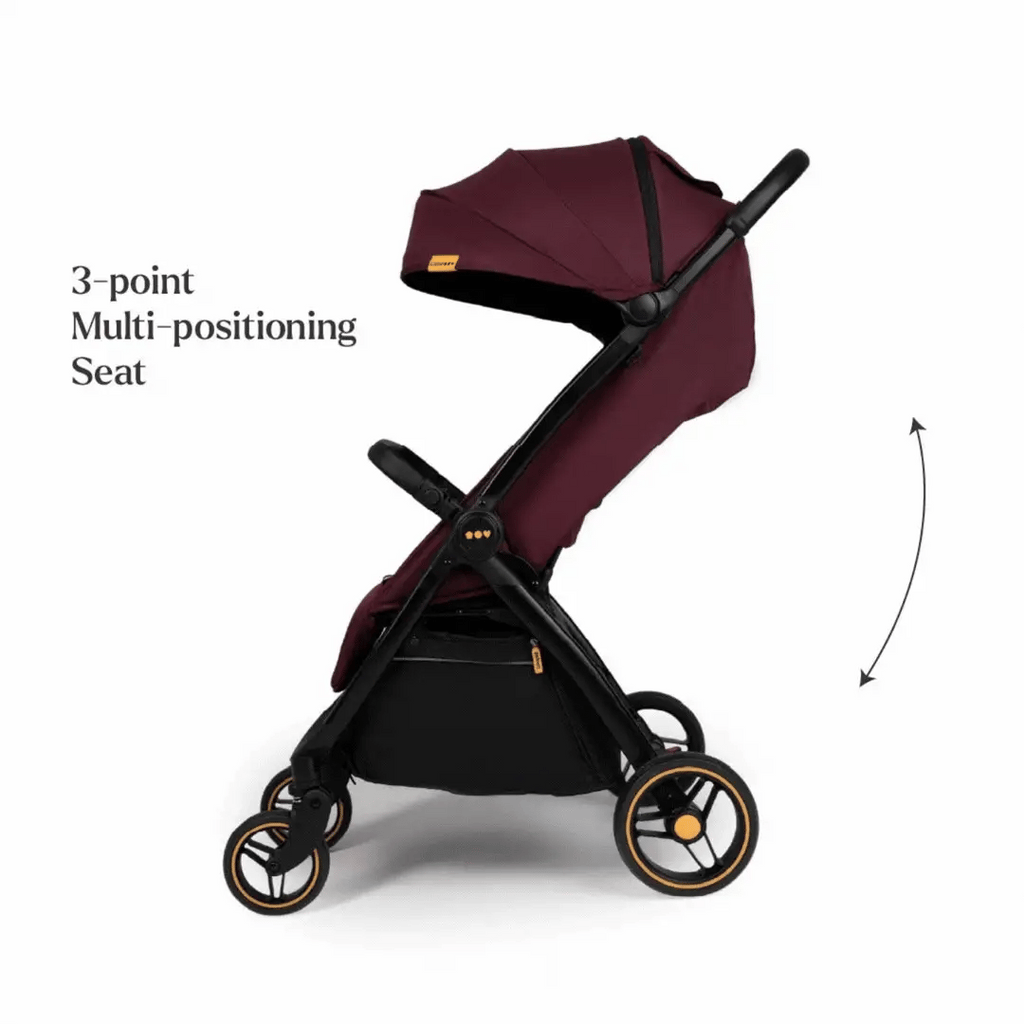 Loopie Hop Travel Friendly Stroller -Maroon Mulberry