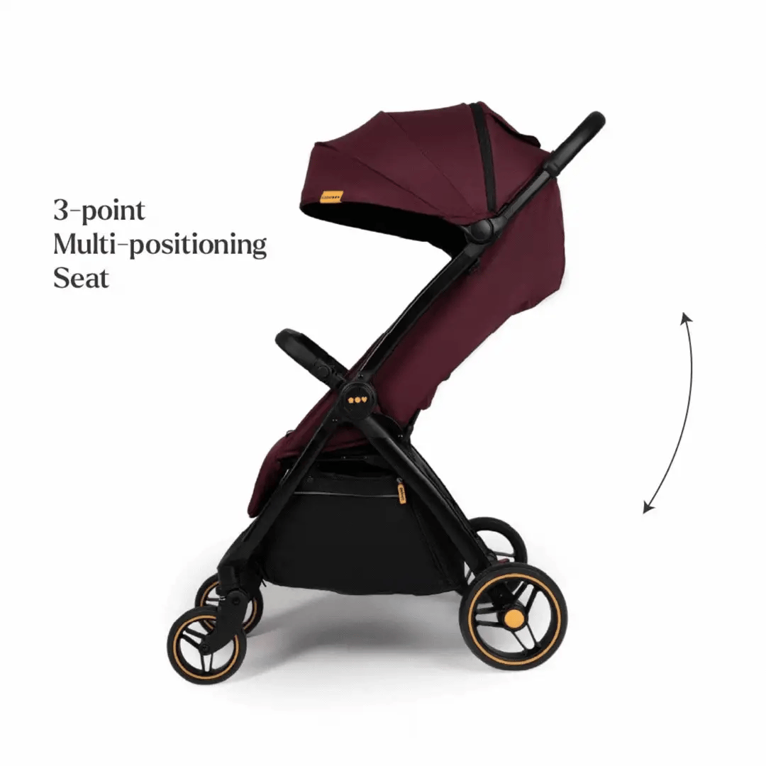 Loopie Hop Travel Friendly Stroller -Maroon Mulberry