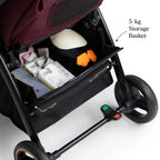 Loopie Hop Travel Friendly Stroller -Maroon Mulberry